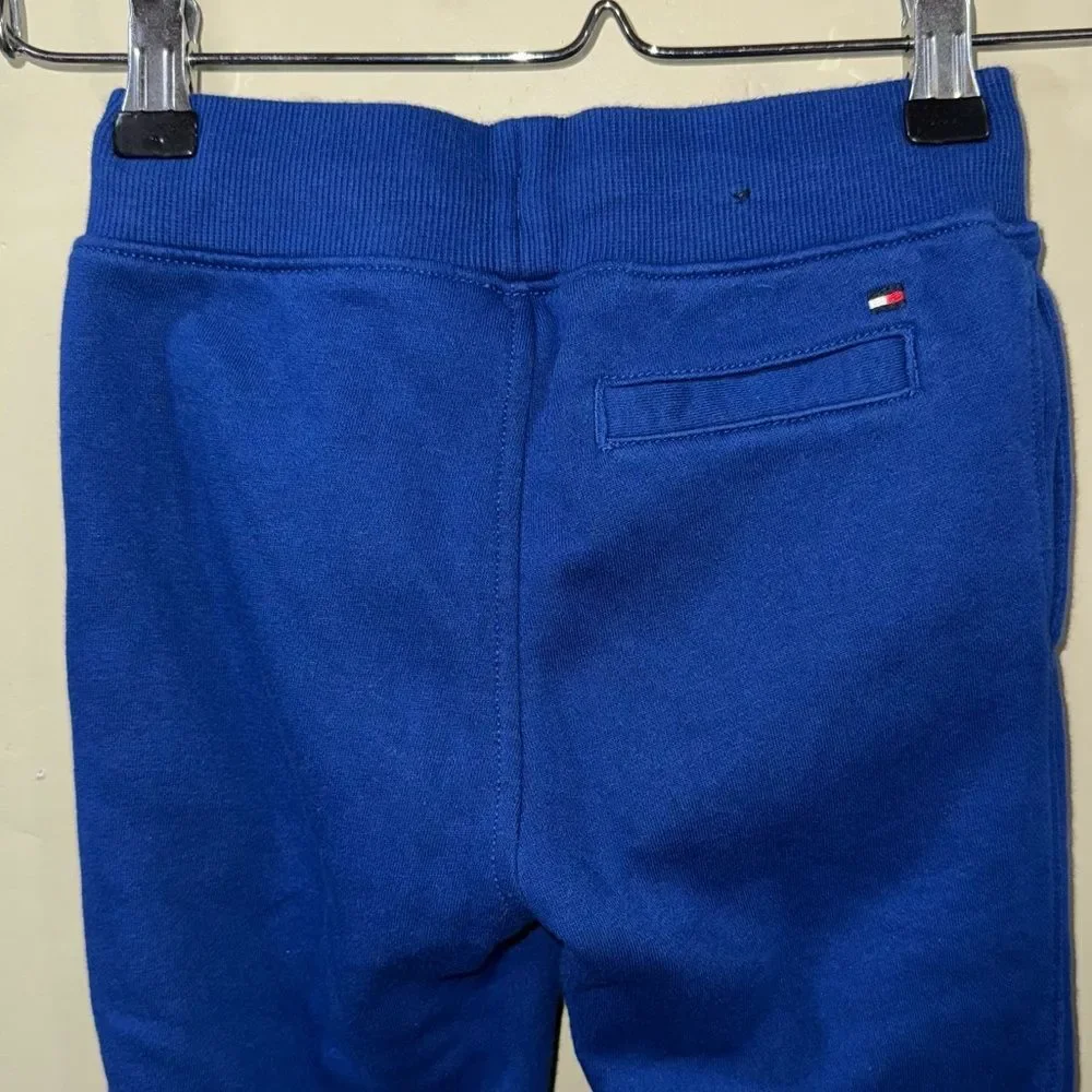 Tommy Hilfiger size XS 4-5 Blue & White button up Shirt with sweatpant joggers
